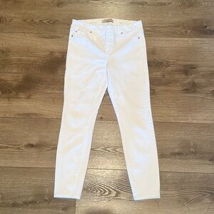 Liverpool Ankle Skinny Jeans Cropped   White Denim Size 28